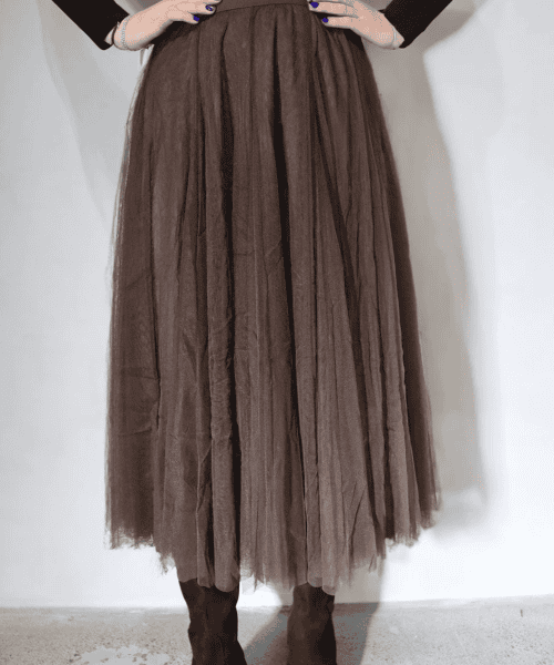 Cocoa Tulle Skirt